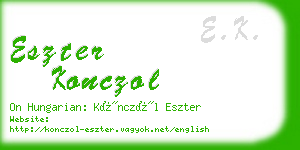 eszter konczol business card